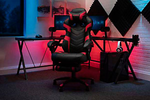 RESPAWN 110 Pro Racing Style Gaming Chair with Built-in Footrest, Red, rollover