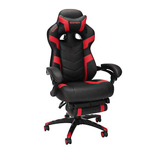 RESPAWN 110 Pro Racing Style Gaming Chair with Built-in Footrest, Red, large