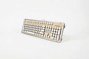 Azio USB Retro Classic Mechanical Keyboard, Maple, rollover