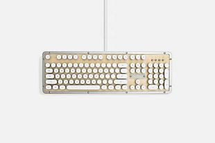 Azio USB Retro Classic Mechanical Keyboard, Maple, large