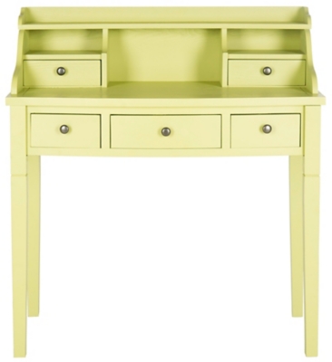 5 Drawer Writing Desk, Green, large