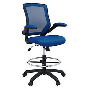Modway Veer Drafting Chair, Blue, large