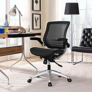 Modway Edge All Mesh Office Chair, Black, rollover
