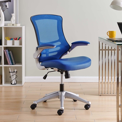 Modway Attainment Office Chair, Blue, rollover