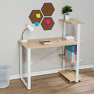 Honey-Can-Do Home Office Computer Desk with 3 Shelves, , large