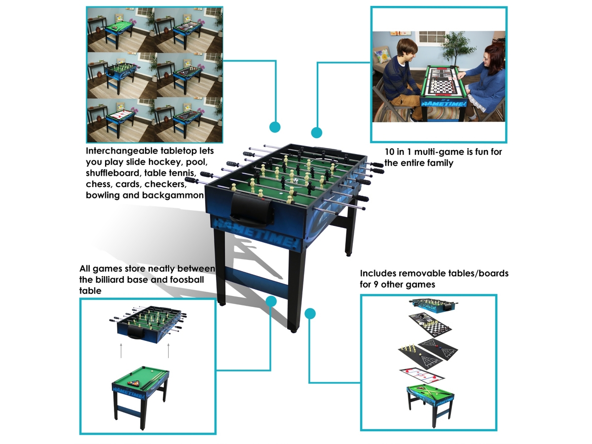 Sunnydaze Multi 10-in-1 Game Table | Ashley