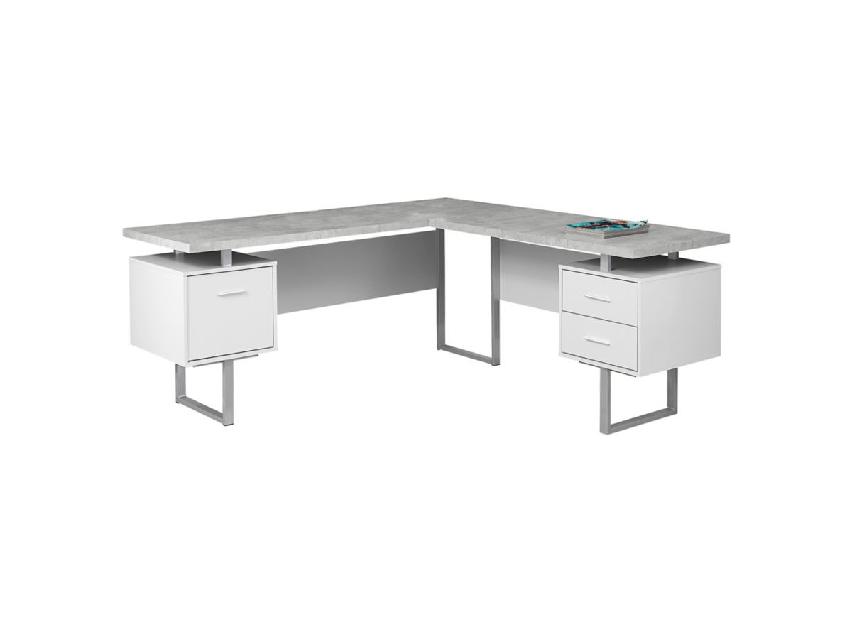 Monarch l shaped desk white hotsell