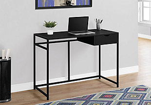 Monach Specialties 42" 1 Drawer Computer Desk, Black, rollover