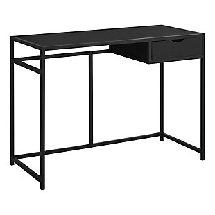 Monach Specialties 42" 1 Drawer Computer Desk, Black, large