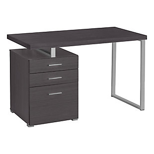 Monach Specialties 48" 3 Drawer Computer Desk, Gray, large