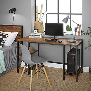 VASAGLE 137 cm Writing Desk with Storage, , rollover