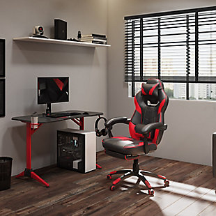 CorLiving Doom Black and Red Gaming Chair, , rollover