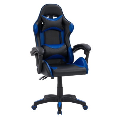CorLiving Ravagers Gaming Chair, Blue, large