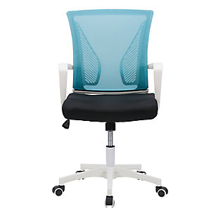 CorLiving Workspace Ergonomic Teal Mesh Back Office Chair, , large