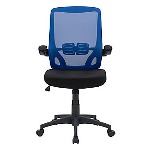 CorLiving Workspace High Mesh Back Office Chair in Blue, Blue, large