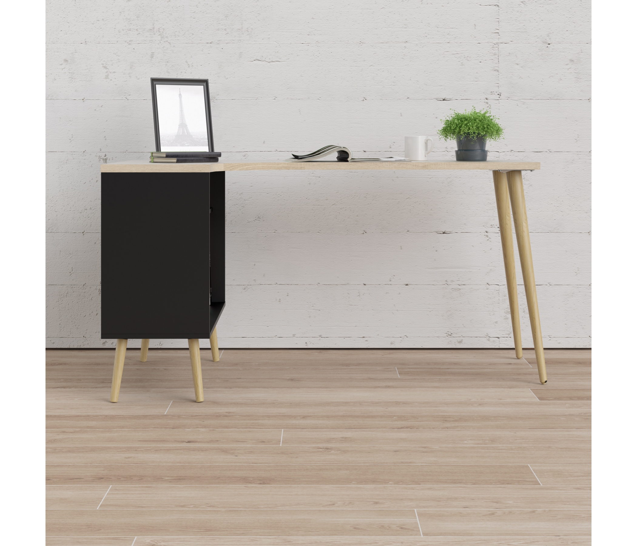 Tvilum Diana 2 Drawer 3 Shelf Desk