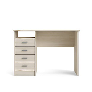 Tvilum Warner 4 Drawer Desk, Light Woodgrain, large