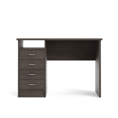Tvilum Warner 4 Drawer Desk, Dark Chocolate, large