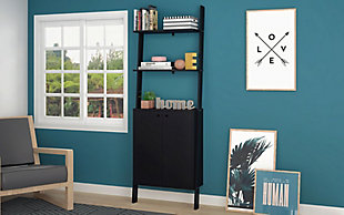 Cooper Ladder Display Cabinet, Black, rollover