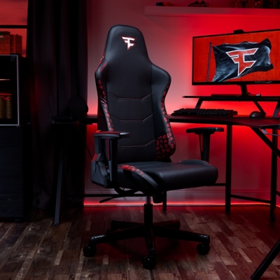 Red and discount black respawn chair