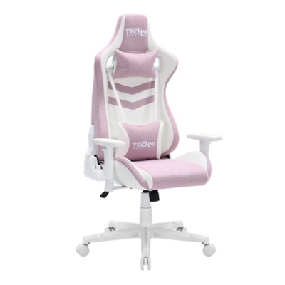 Techni Sport Ergonomic Gaming Chair, Pink, large