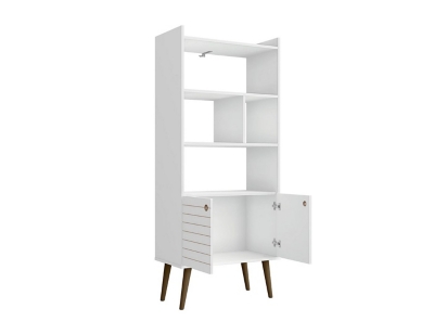 Bogart 5 Shelf Bookcase, White, large