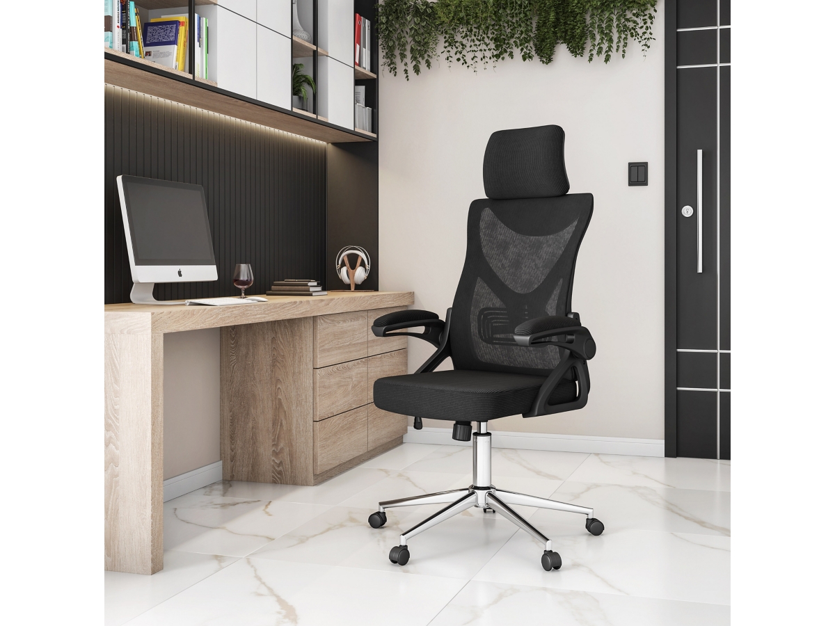 Techni Mobili Office Chair with Headrest Lumbar Support Ashley