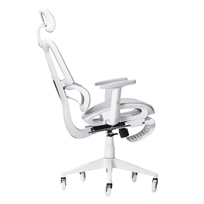 Detailed side profile of Techni Sport chair with removable headrest cover and armrests
