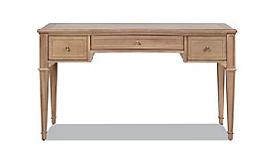 Dauphin 55" Executive Desk, Natural Brown, large