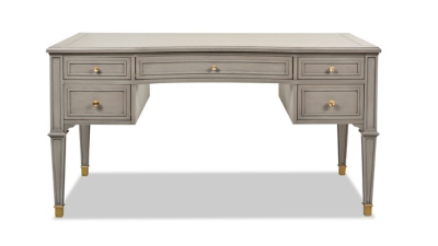 Dauphin 59" Executive Desk, Gray, large