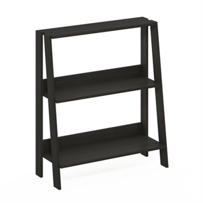 Furinno 27" Ladder Bookcase, Espresso, large