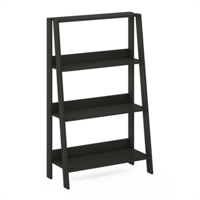 Furinno 38" Ladder Bookcase, Espresso, large