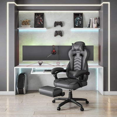 Techni Mobili Reclining Executive Office Chair with Footrest, , rollover