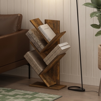 Furinno 30" Tree Bookshelf, Amber Pine, rollover