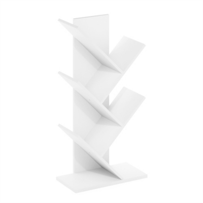 Furinno 30" Tree Bookshelf, White, large