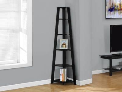 Monarch Specialties Rhea Bookcase, Black, rollover