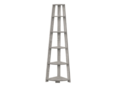 Monarch Specialties Rhea Bookcase, Industrial Gray, large