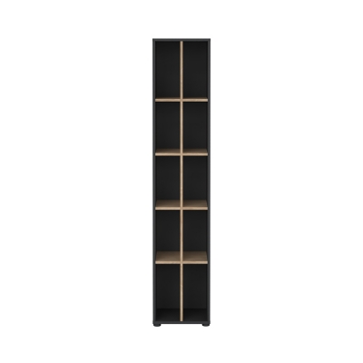 Sign 10 Shelf Narrow Bookcase, Jackson Hickory/Gray, large