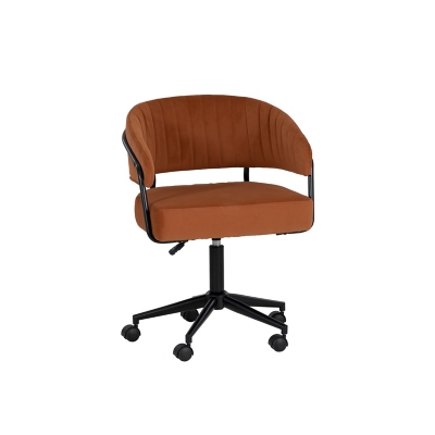 Linon Porter Home Office Desk Chair, Caramel, large