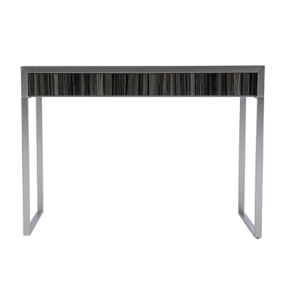 Desk with two-drawer cabinet and metal frame