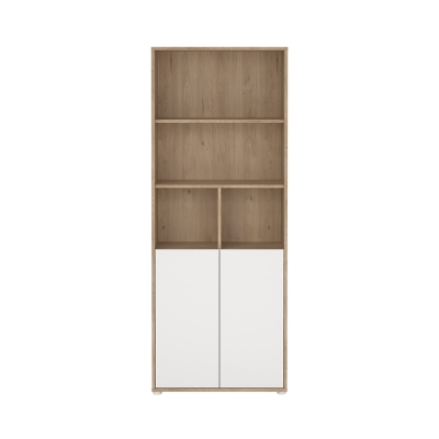 Tvilum Sign 80" Bookcase, Jackson Hickory/White, large