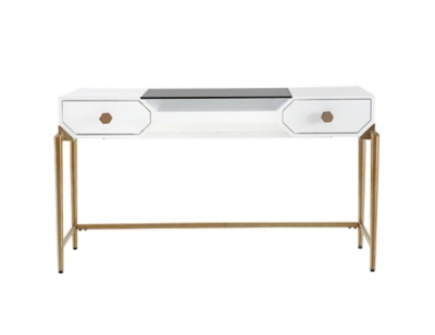 TOV Furniture Bajo Lacquer Desk, White, large