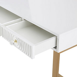 PC/タブレット ノートPC TOV Furniture Janie White Lacquer Desk