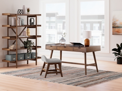Lyncott Home Office Desk with Chair and Storage, , rollover