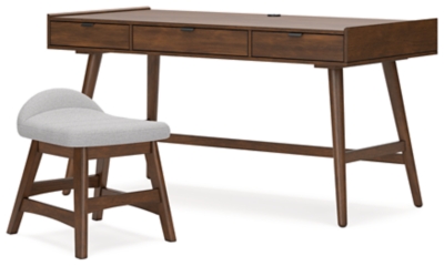 APG-H61544-2P Lyncott Home Office Desk with Chair, Brown sku APG-H61544-2P