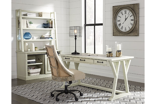 Wood Frame Home Office Desk Chair Ashley Furniture Homestore