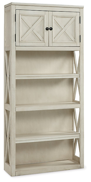 Bolanburg 75" Bookcase with Cabinet and 3 Shelves