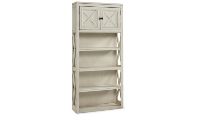 Bolanburg 75" Bookcase with Cabinet and 3 Shelves