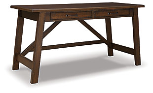 Baldridge Home Office Desk, Rustic Brown, large