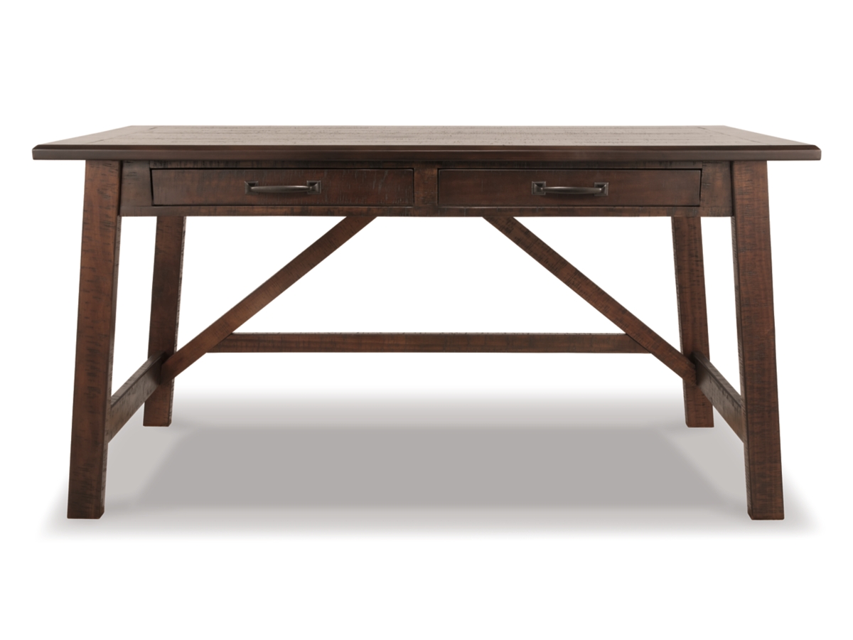 Baldridge rustic brown home office large leg desk discount